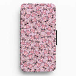 Angel Pink Alien Pattern Flip / Wallet Phone Case