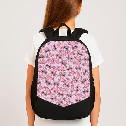 Angel Pink Alien Pattern Backpack