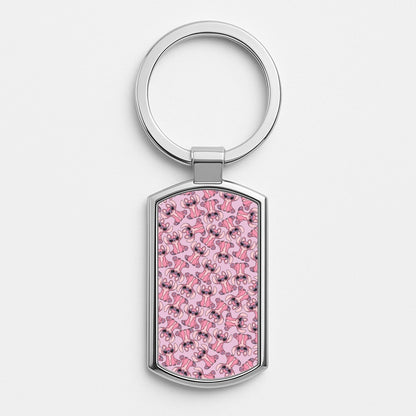 Angel Pink Alien Pattern Luxury Keyring