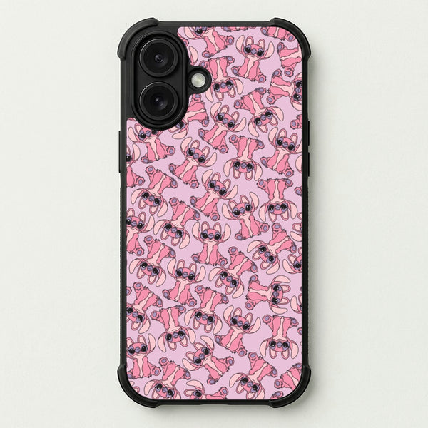 Angel Pink Alien Pattern Phone Case — Bumper case