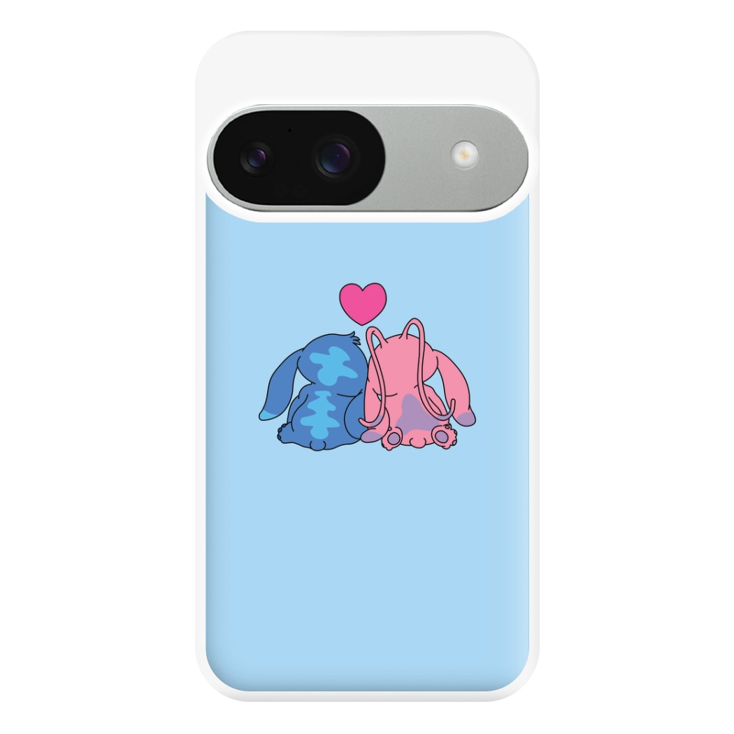 In Love - Pink Alien Phone Case for Google Pixel 9 / 9 Pro