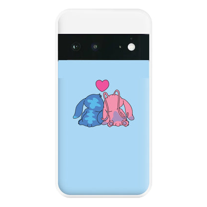 In Love - Pink Alien Phone Case for Google Pixel 6a