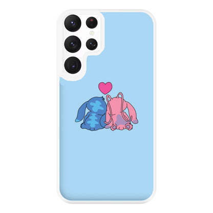 In Love - Pink Alien Phone Case for Galaxy S22 Ultra