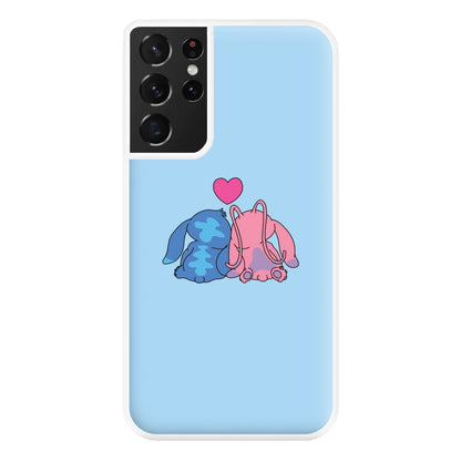 In Love - Pink Alien Phone Case for Galaxy S21 Ultra