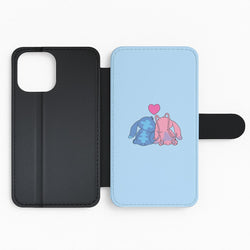 In Love - Pink Alien Flip Phone Case