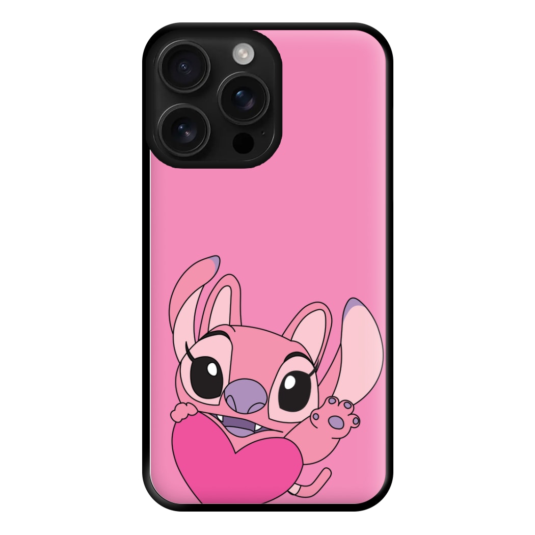 Holding Heart - Pink Alien Phone Case