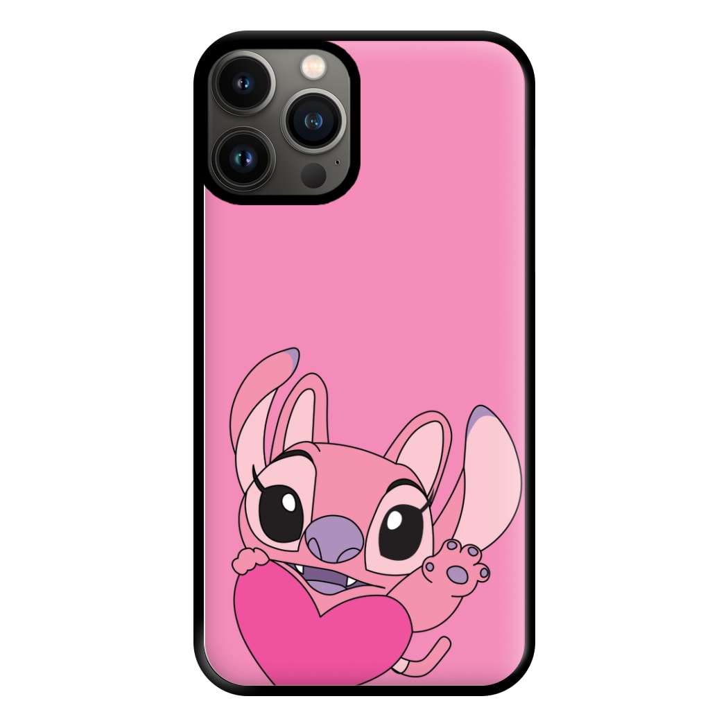 Holding Heart - Pink Alien Phone Case for iPhone 11 Pro Max