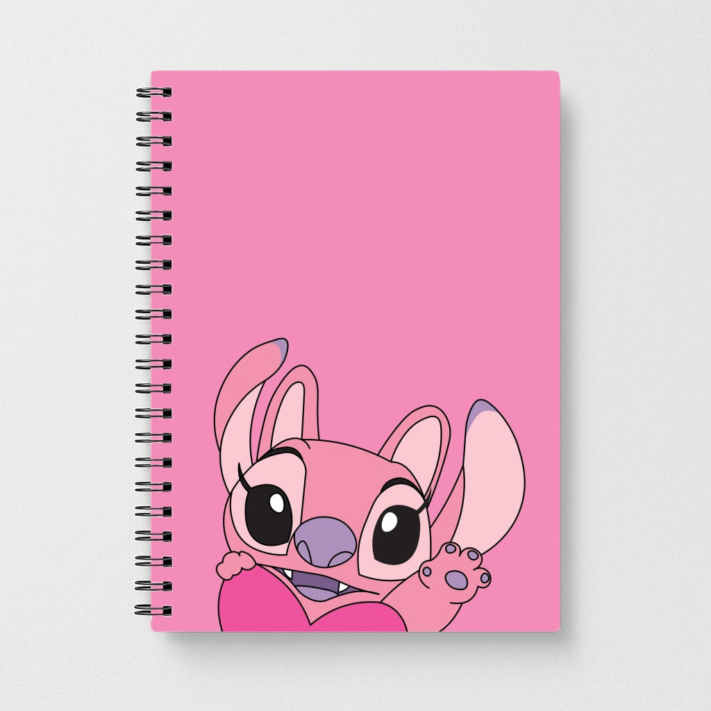 Holding Heart - Pink Alien Notebook
