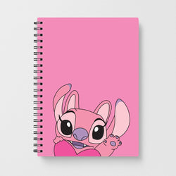 Holding Heart - Pink Alien Notebook