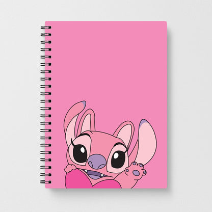 Holding Heart - Pink Alien Notebook