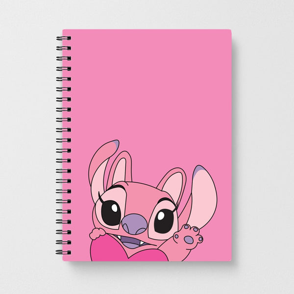 Holding Heart - Pink Alien Notebook