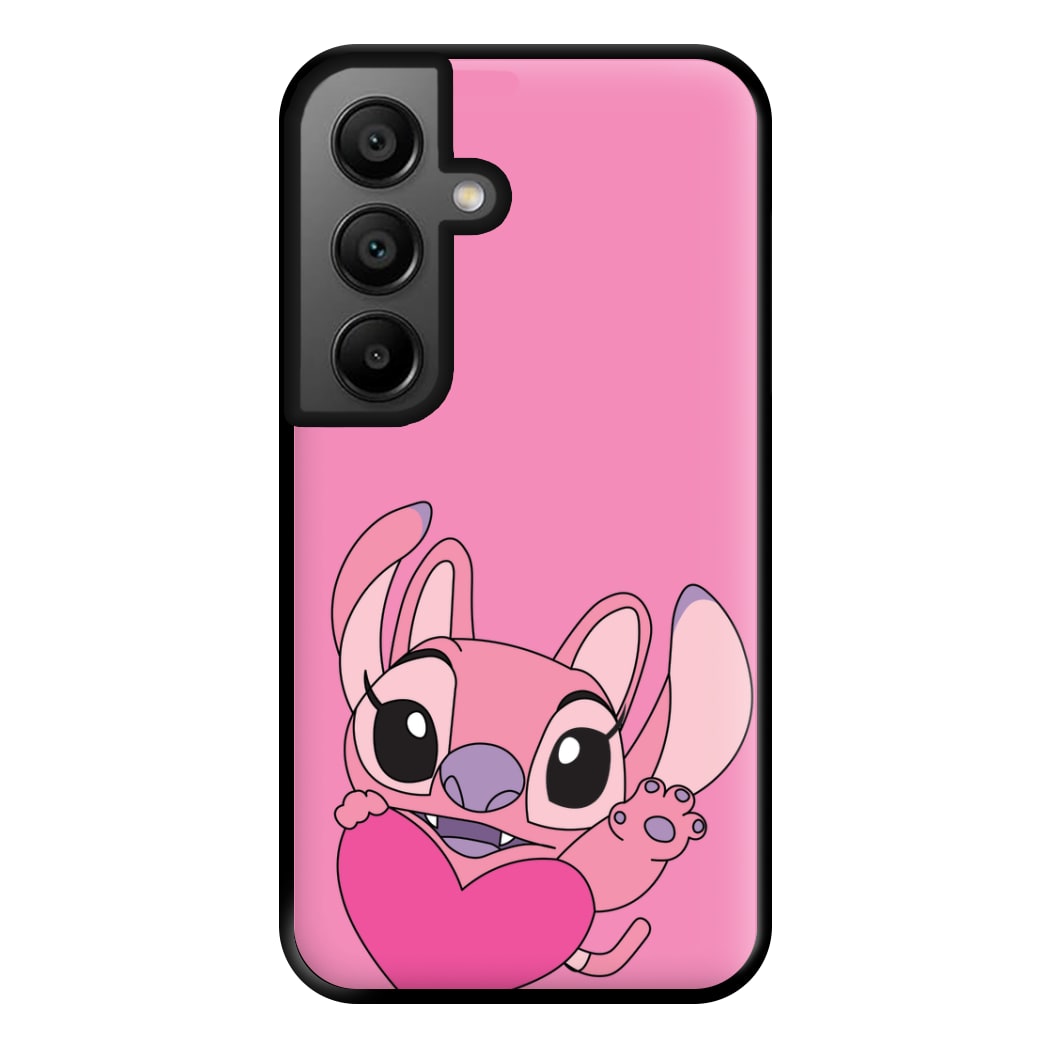 Holding Heart - Pink Alien Phone Case for Google Pixel 8