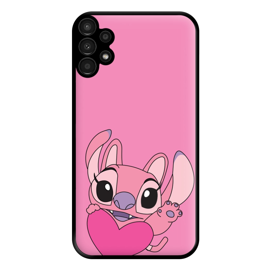 Holding Heart - Pink Alien Phone Case for Galaxy A13