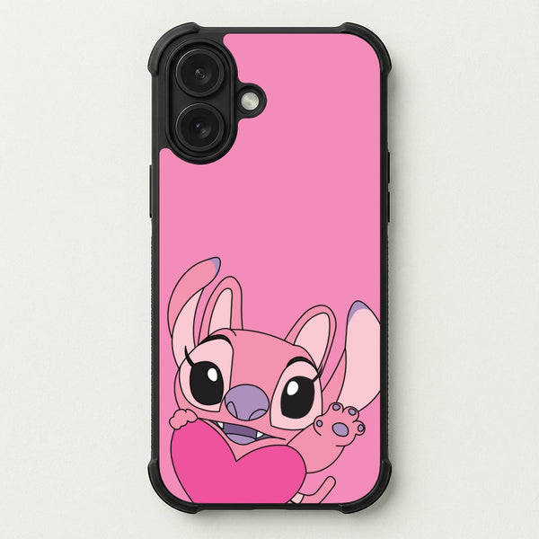 Holding Heart - Pink Alien Phone Case — Bumper case
