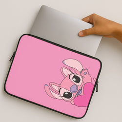 Holding Heart - Pink Alien MacBook Case