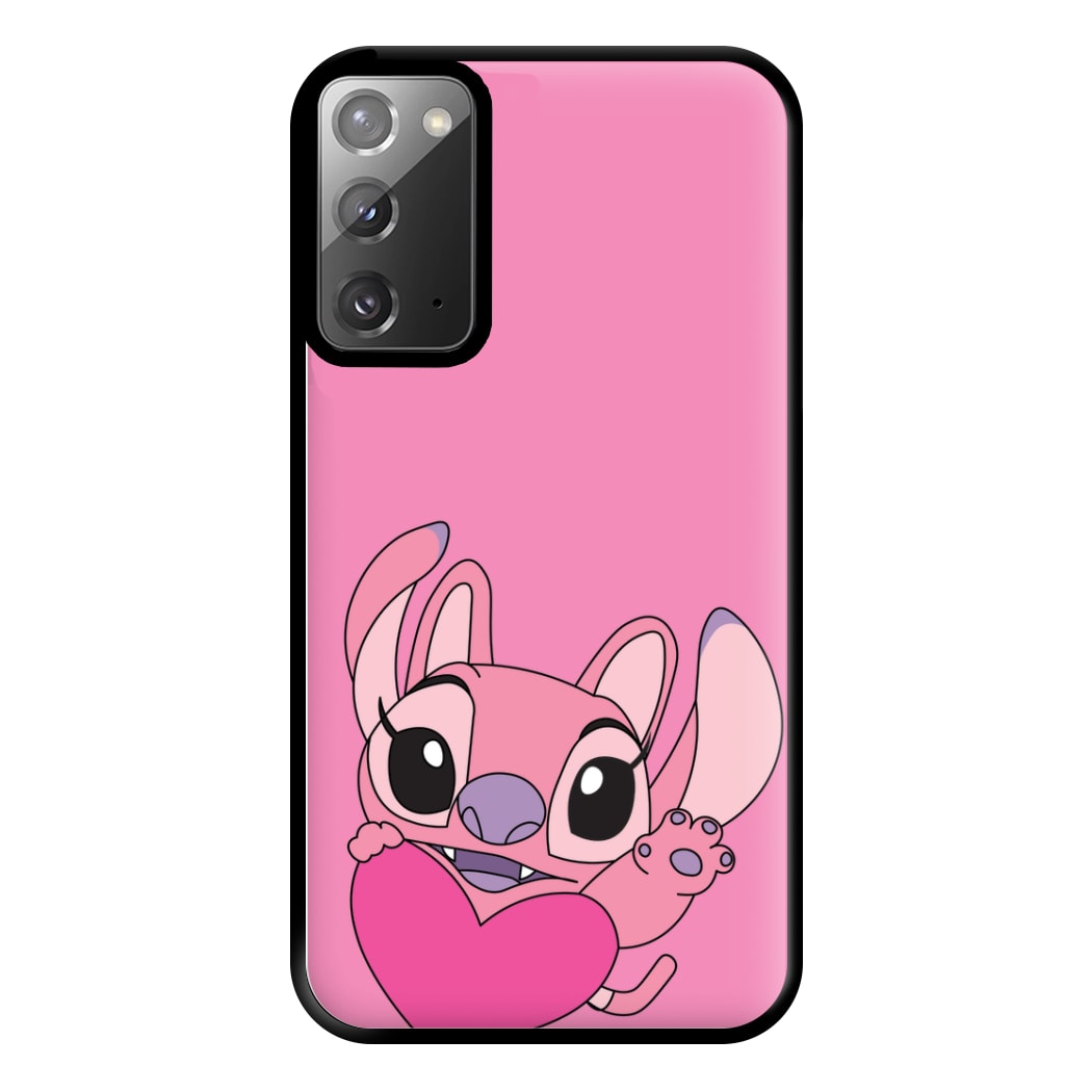 Holding Heart - Pink Alien Phone Case for Galaxy Note 20 Ultra