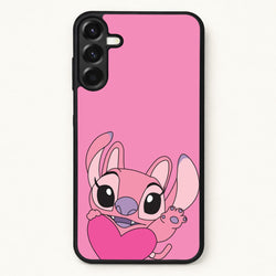 Holding Heart - Pink Alien Phone Case for Galaxy A17