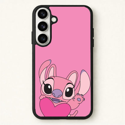 Holding Heart - Pink Alien Phone Case for Galaxy S26