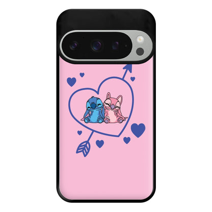 Arrow Heart - Pink Alien Phone Case for Google Pixel 9 Pro XL