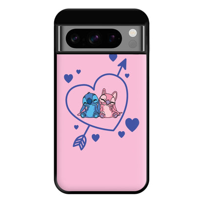 Arrow Heart - Pink Alien Phone Case for Google Pixel 8 Pro