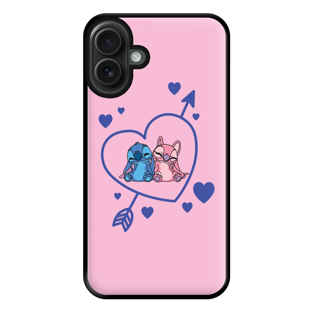 Arrow Heart - Pink Alien Phone Case for iPhone 16 Plus