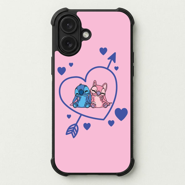 Arrow Heart - Pink Alien Phone Case — Bumper case