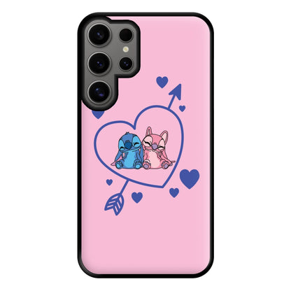 Arrow Heart - Pink Alien Phone Case for Galaxy S24 Ultra