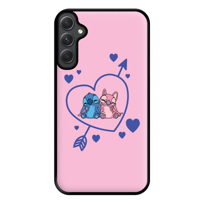 Arrow Heart - Pink Alien Phone Case for Galaxy A14