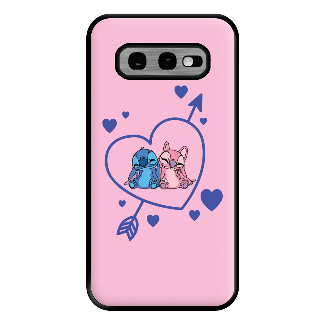 Arrow Heart - Pink Alien Phone Case for Galaxy S10e