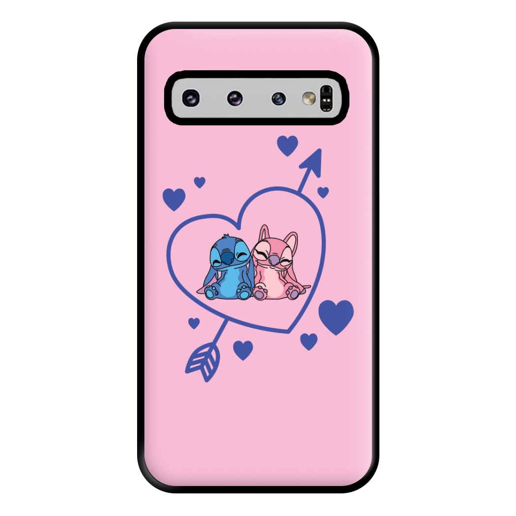 Arrow Heart - Pink Alien Phone Case for Galaxy S10 Plus