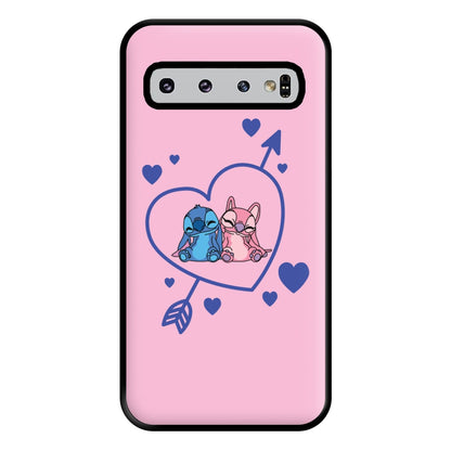 Arrow Heart - Pink Alien Phone Case for Galaxy S10 Plus