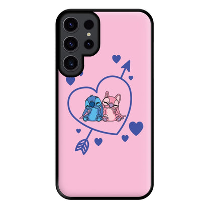 Arrow Heart - Pink Alien Phone Case for Galaxy S23 Ultra