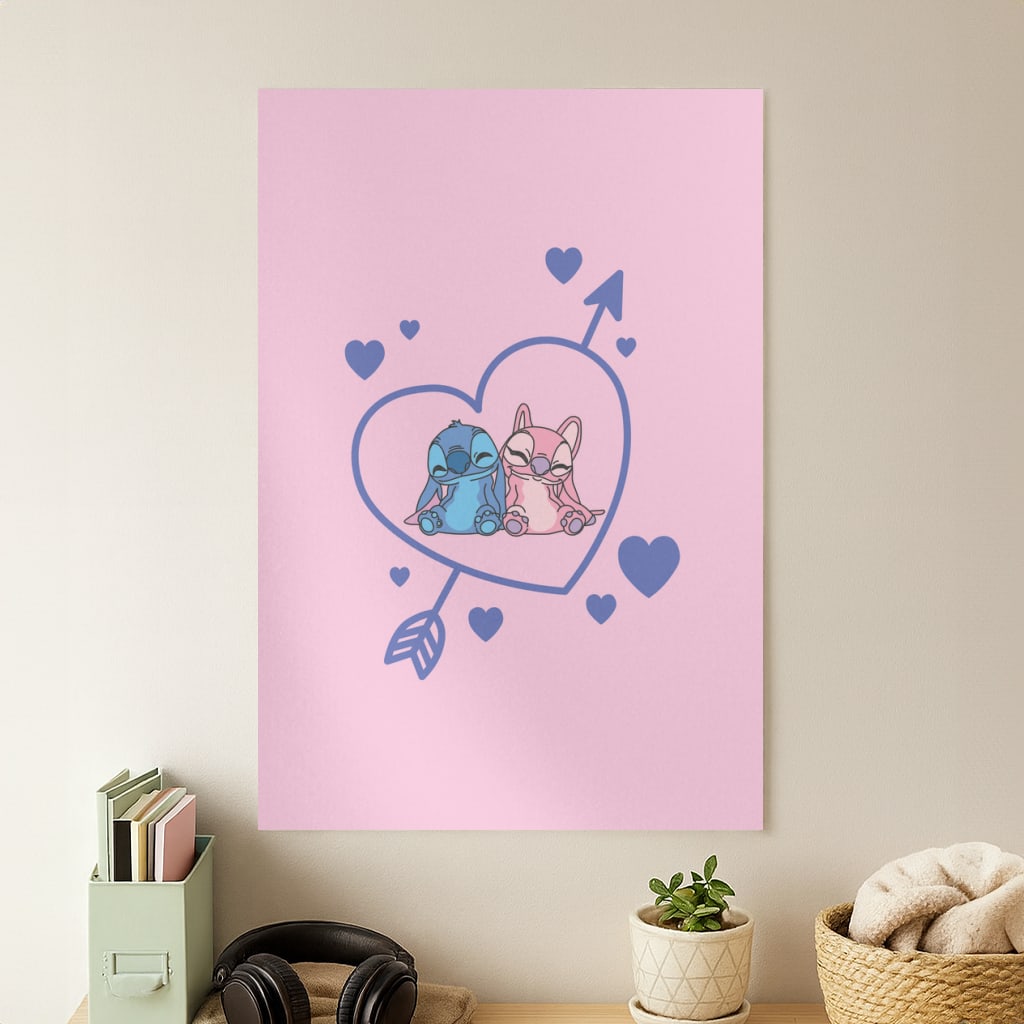 Arrow Heart - Pink Alien Poster