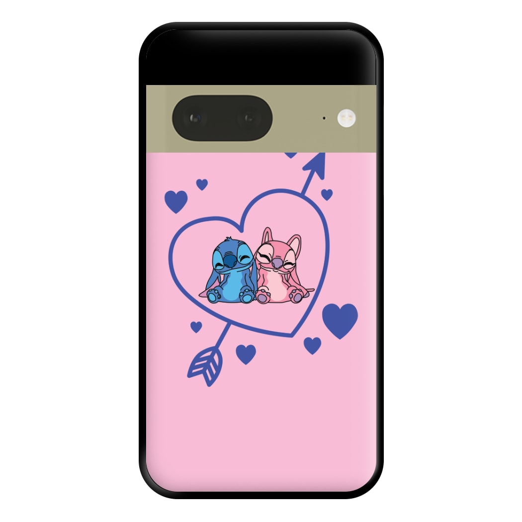 Arrow Heart - Pink Alien Phone Case for Google Pixel 7a