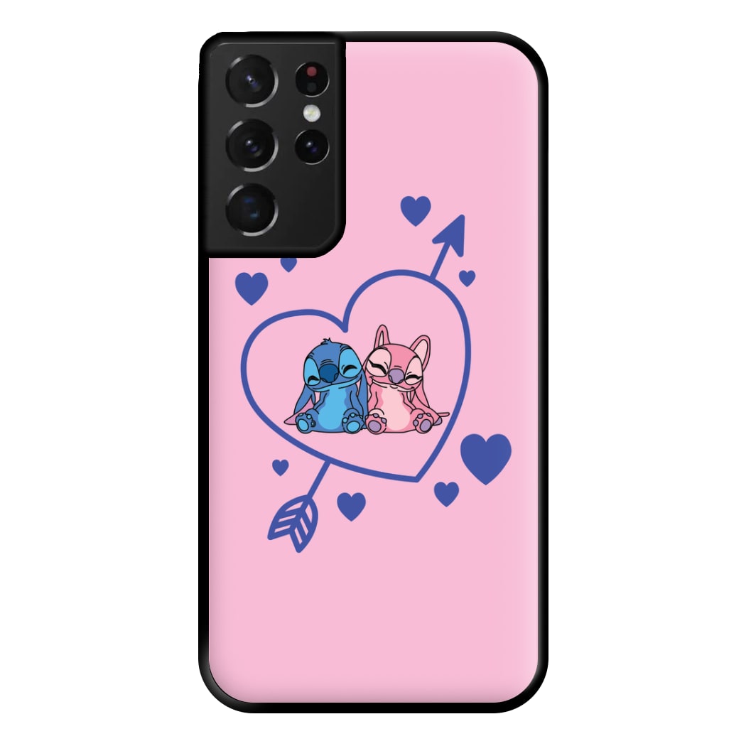 Arrow Heart - Pink Alien Phone Case for Galaxy S21 Ultra