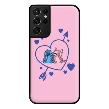 Arrow Heart - Pink Alien Phone Case for Galaxy S21 Ultra