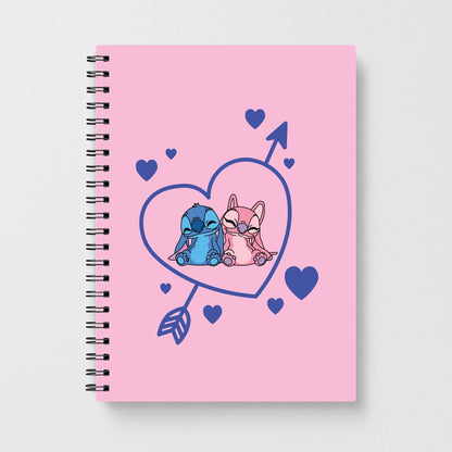 Arrow Heart - Pink Alien Notebook