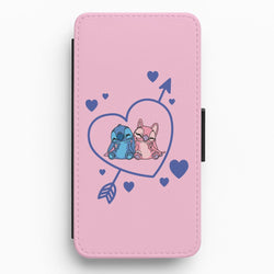 Arrow Heart - Pink Alien Flip / Wallet Phone Case