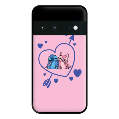 Arrow Heart - Pink Alien Phone Case for Google Pixel 6a