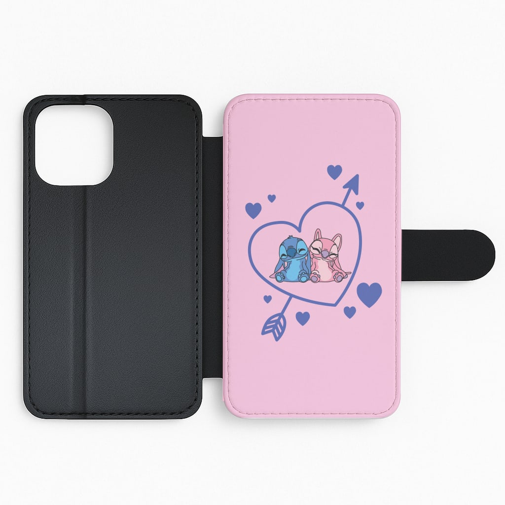 Arrow Heart - Pink Alien Flip Phone Case