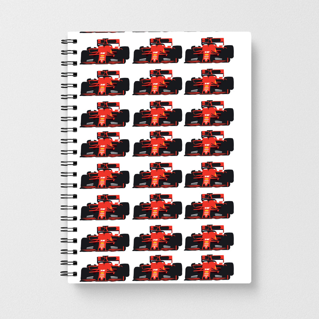 F1 Car Collage Notebook