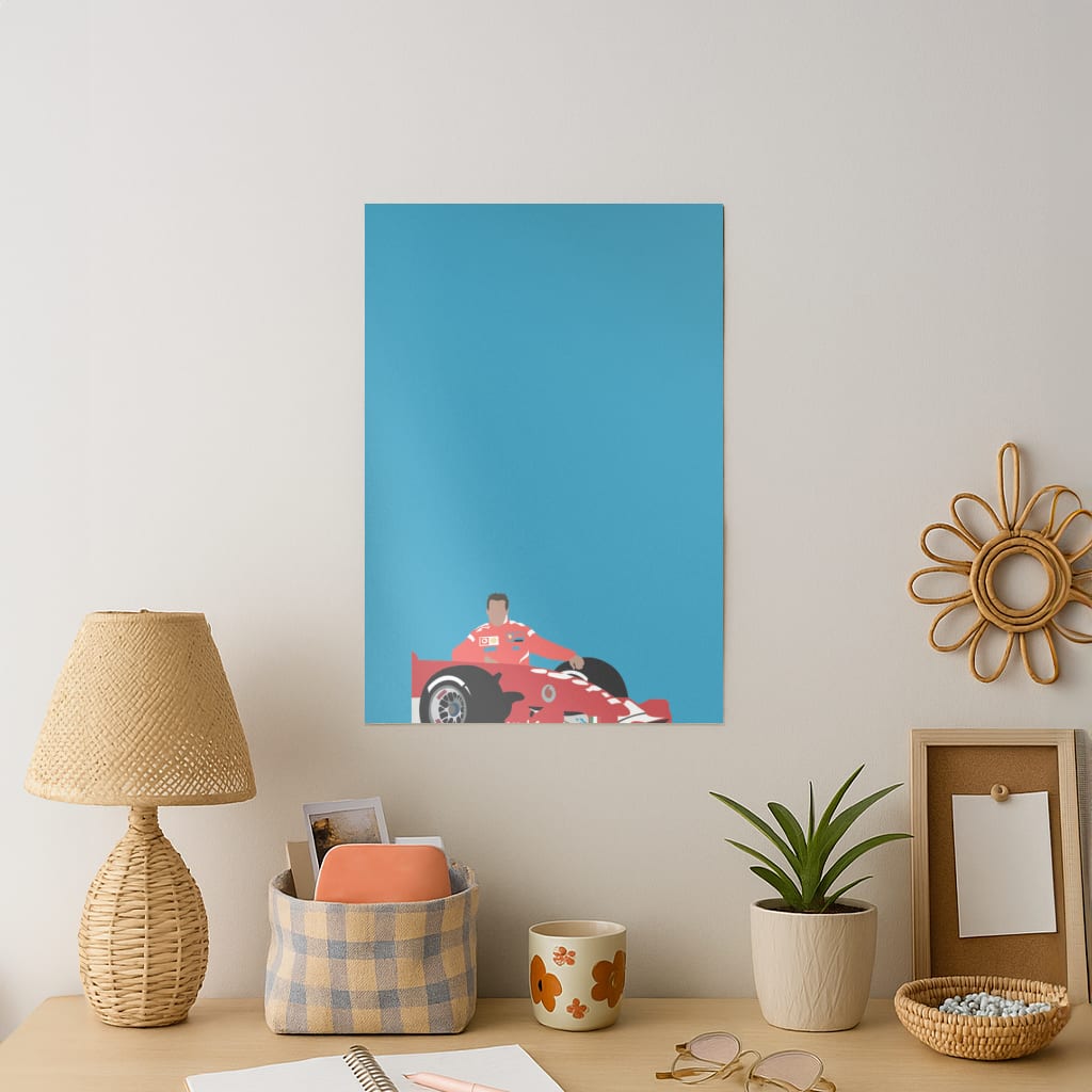 Schumaker - F1 Art Print
