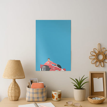 Schumaker - F1 Art Print