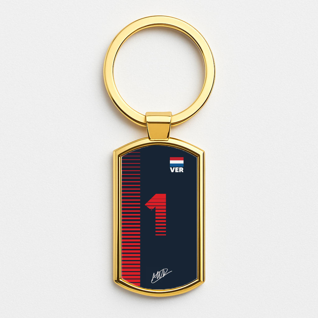 Verstappen - F1 Gold Keyring
