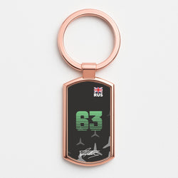 George Russel - F1 Rose Gold Keyring