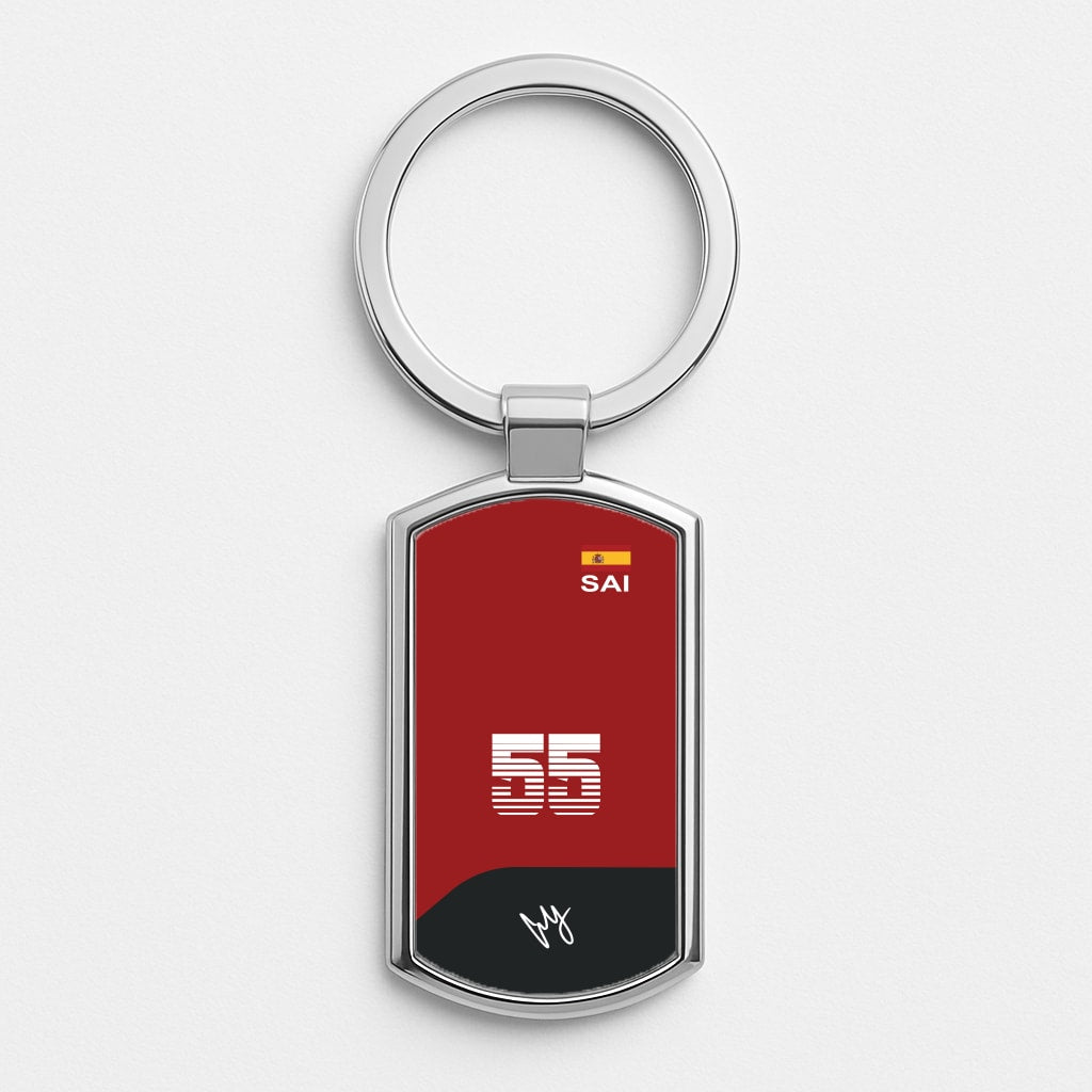 Sainz - F1 Silver Keyring
