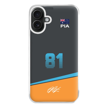 Piastri - F1 Phone Case for iPhone 16 Plus