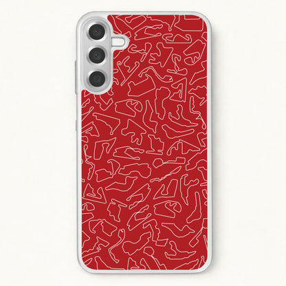 Track Outlines Red Phone Case for Galaxy A17