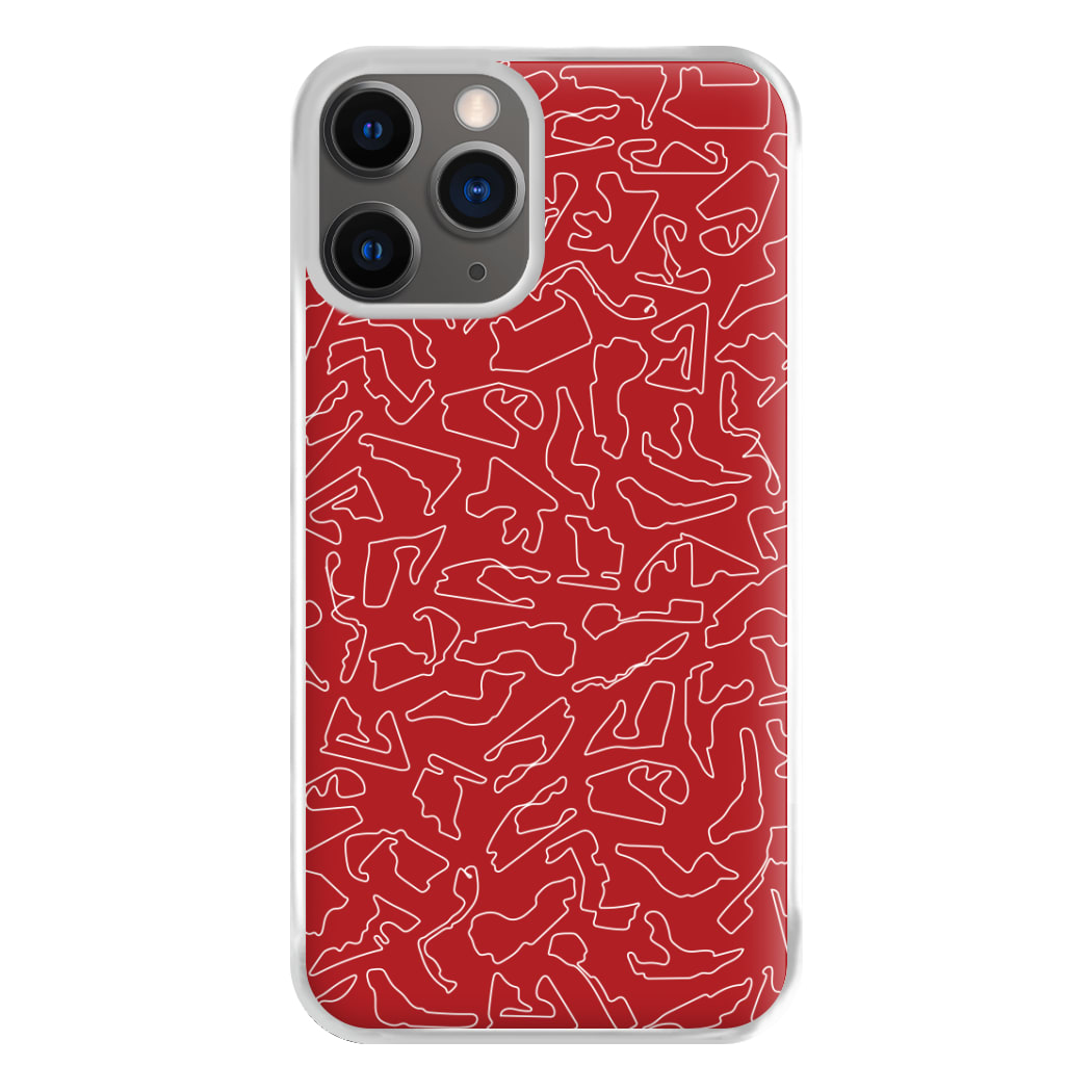 Track Outlines Red Phone Case for iPhone 12 Pro Max