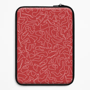 Track Outlines Red Laptop Sleeve 1